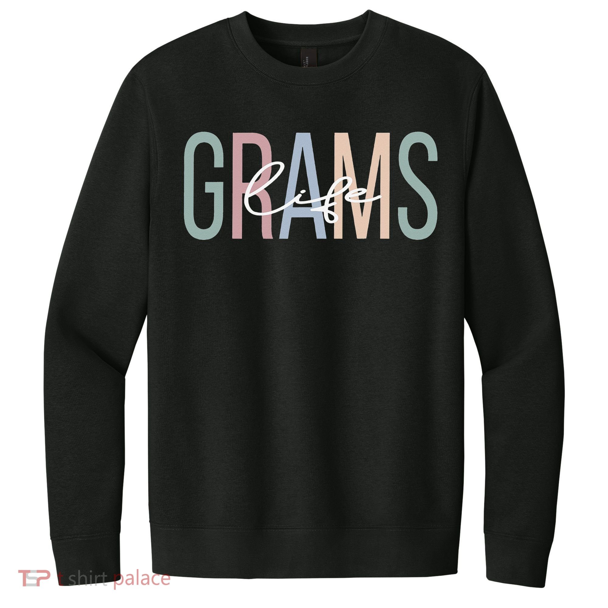 Grams Life Grams Grandma Boho Grams Grandmother V.I.T. Fleece Crew Sweatshirt