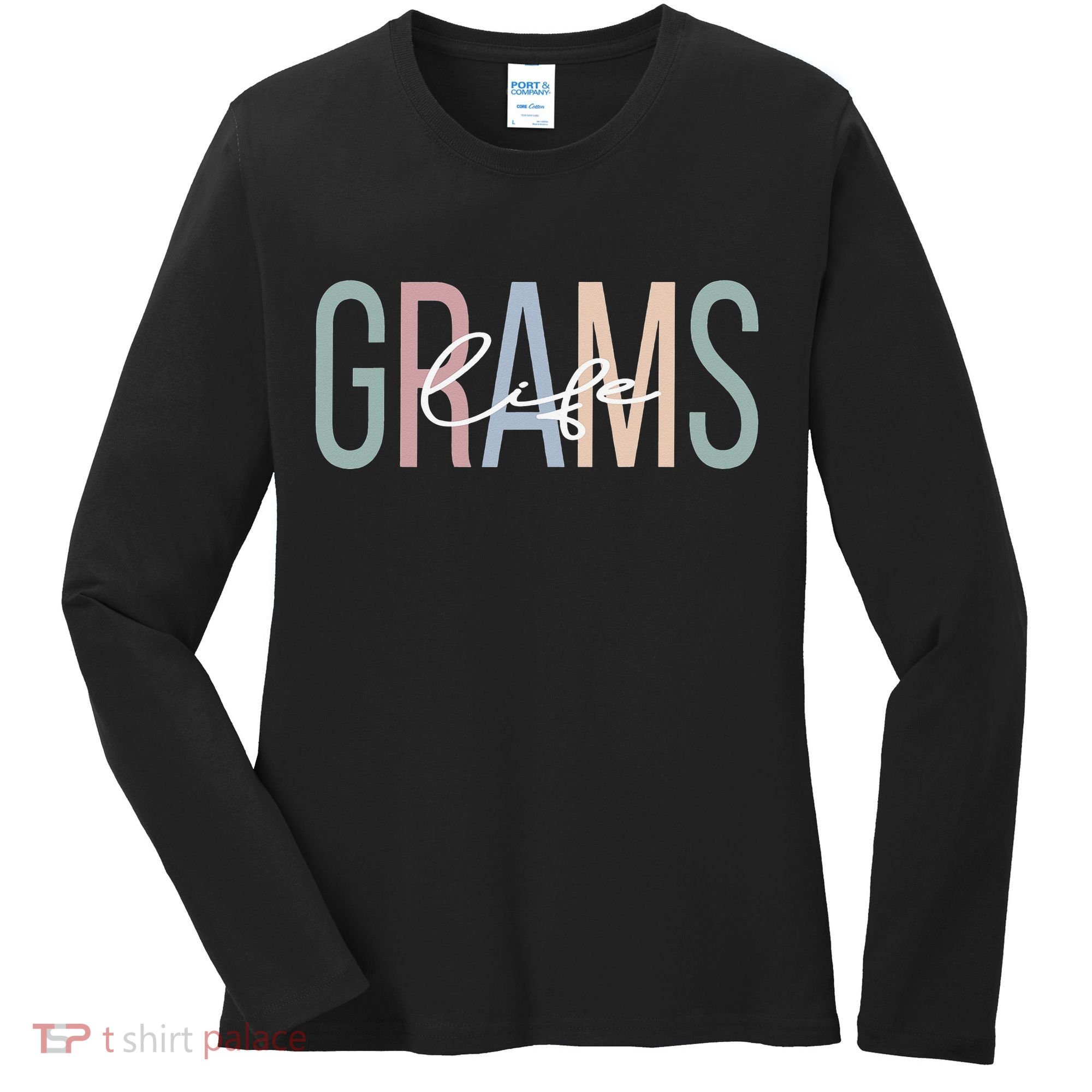 Grams Life Grams Grandma Boho Grams Grandmother Women's Long Sleeve Shirt