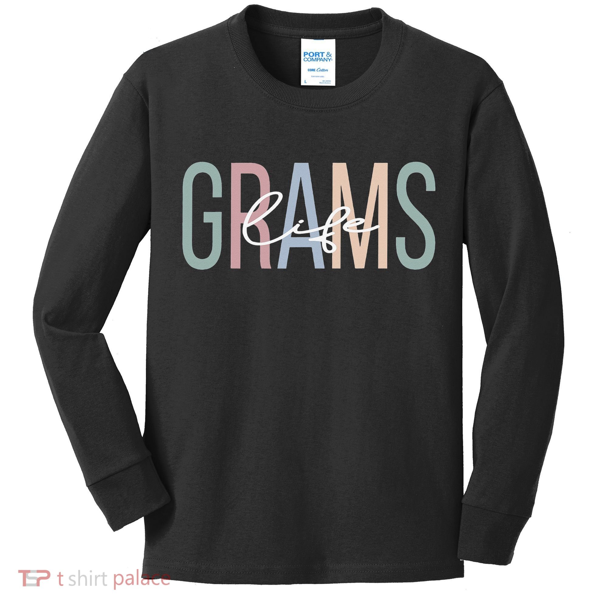 Grams Life Grams Grandma Boho Grams Grandmother Kids Long Sleeve Shirt