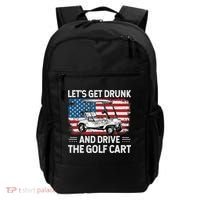 Golfer Lets Get Drunk And Drive The Golf Cart Golf Player Backpack thumb 0