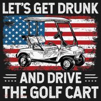 Golfer Lets Get Drunk And Drive The Golf Cart Golf Player Coaster thumb 2