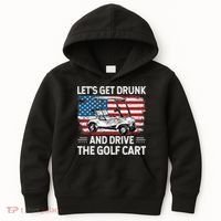 Golfer Lets Get Drunk And Drive The Golf Cart Golf Player Kids Hoodie thumb 0