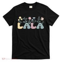 Groovy Lala Grandmother Flowers Lala Grandma T-Shirt thumb 0