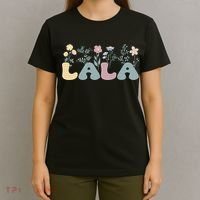 Groovy Lala Grandmother Flowers Lala Grandma T-Shirt thumb 4