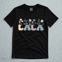Groovy Lala Grandmother Flowers Lala Grandma T-Shirt thumb 5
