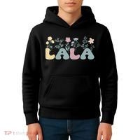 Groovy Lala Grandmother Flowers Lala Grandma Kids Hoodie thumb 4