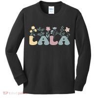 Groovy Lala Grandmother Flowers Lala Grandma Kids Long Sleeve Shirt thumb 0