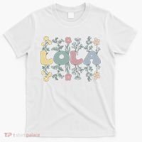 Groovy Lola Grandmother Flowers Lola Grandma T-Shirt thumb 0
