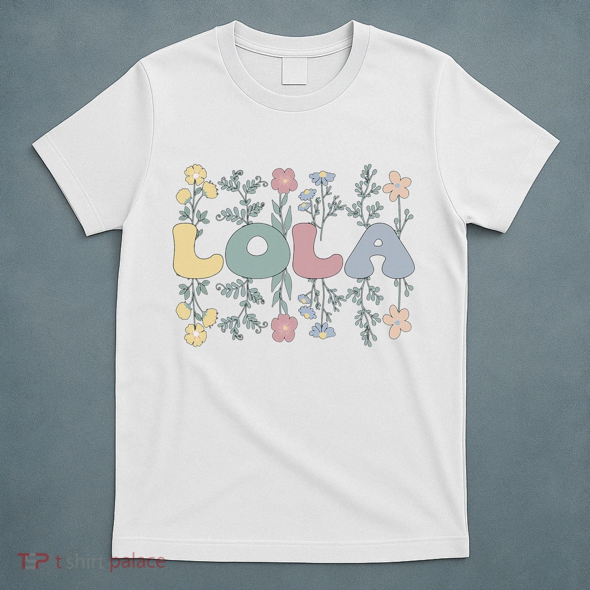 Groovy Lola Grandmother Flowers Lola Grandma T-Shirt