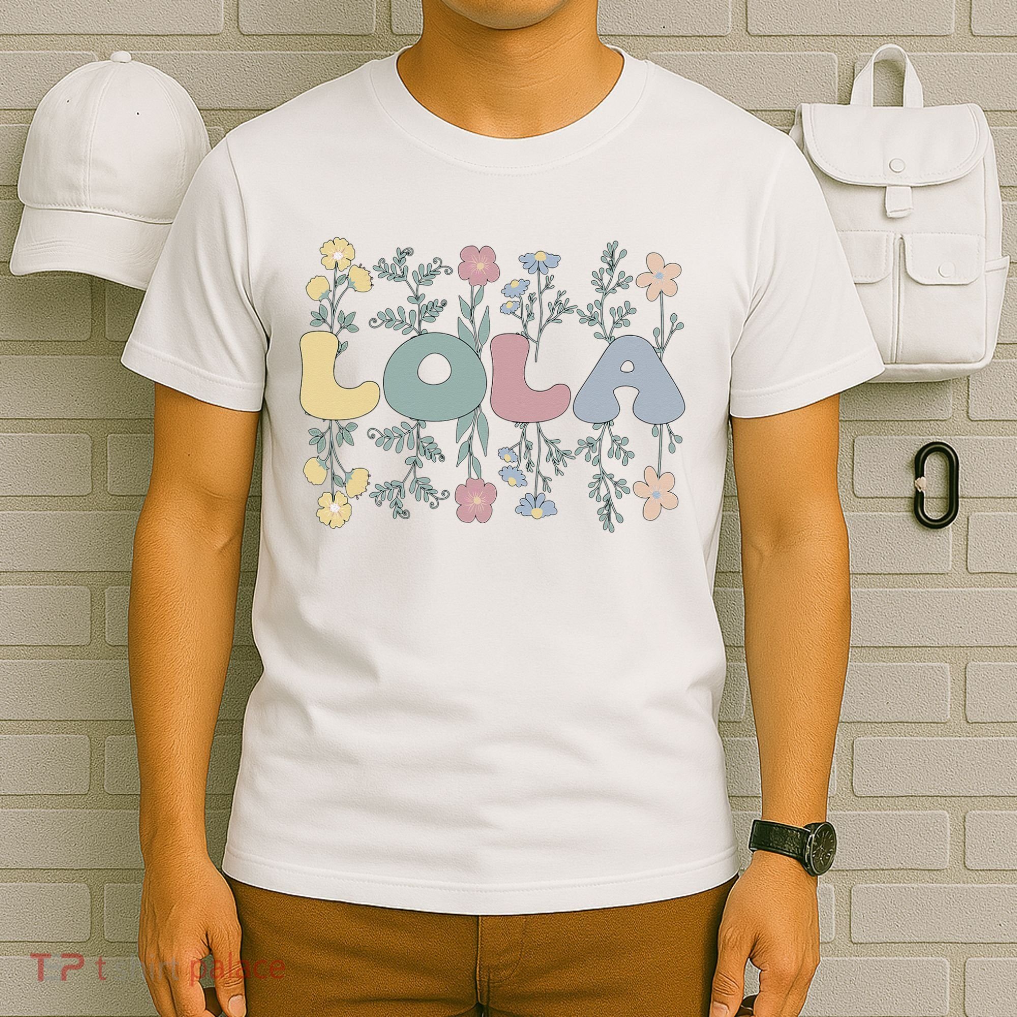 Groovy Lola Grandmother Flowers Lola Grandma T-Shirt