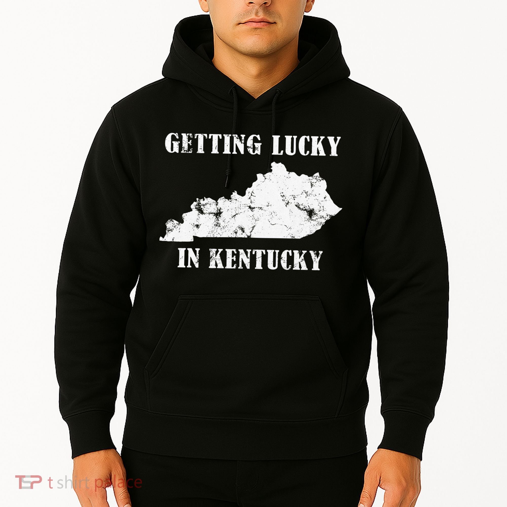 Getting Lucky In Kentucky Distressed Kentucky Hoodie