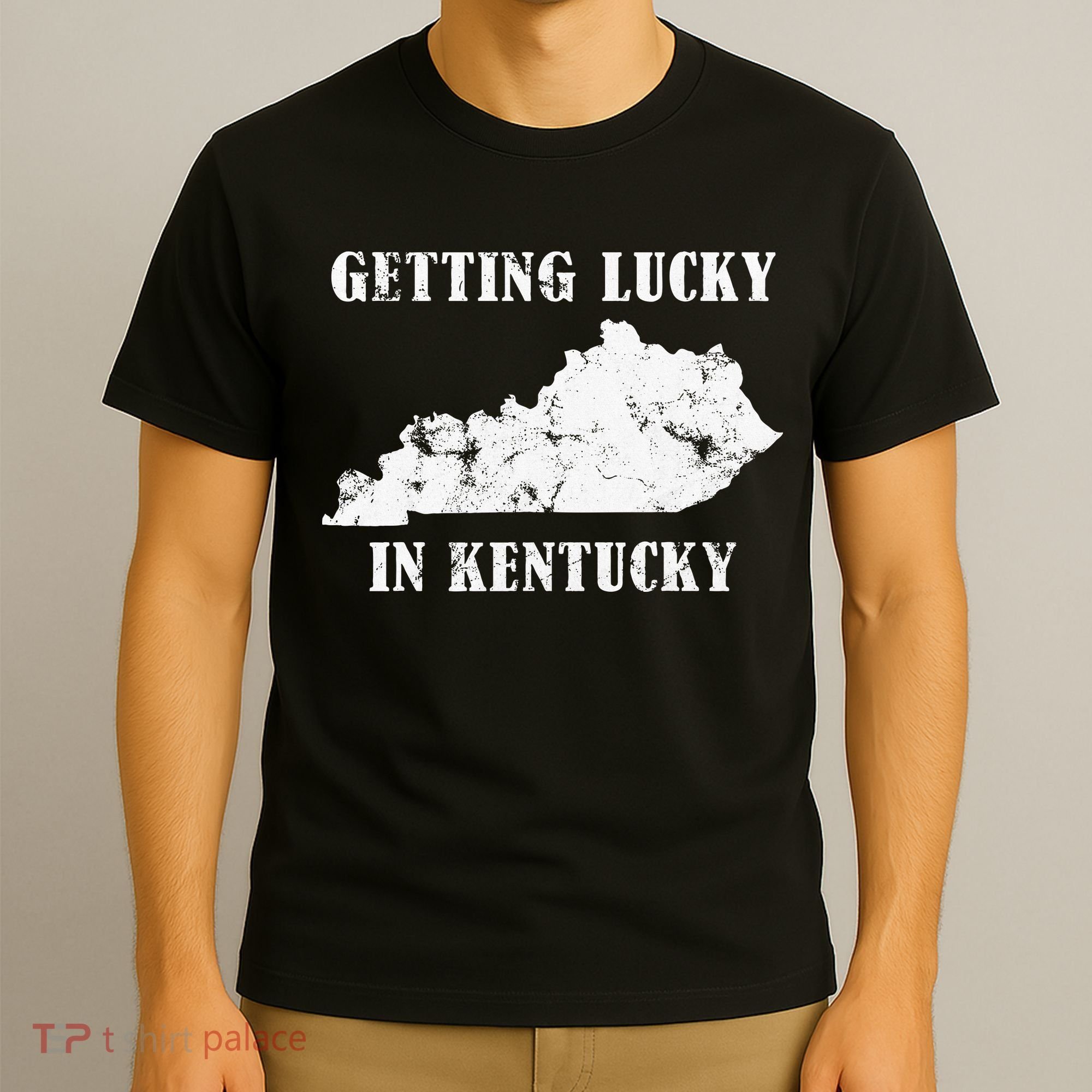 Getting Lucky In Kentucky Distressed Kentucky T-Shirt