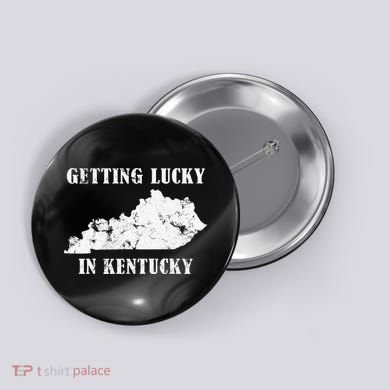Getting Lucky In Kentucky Distressed Kentucky Button