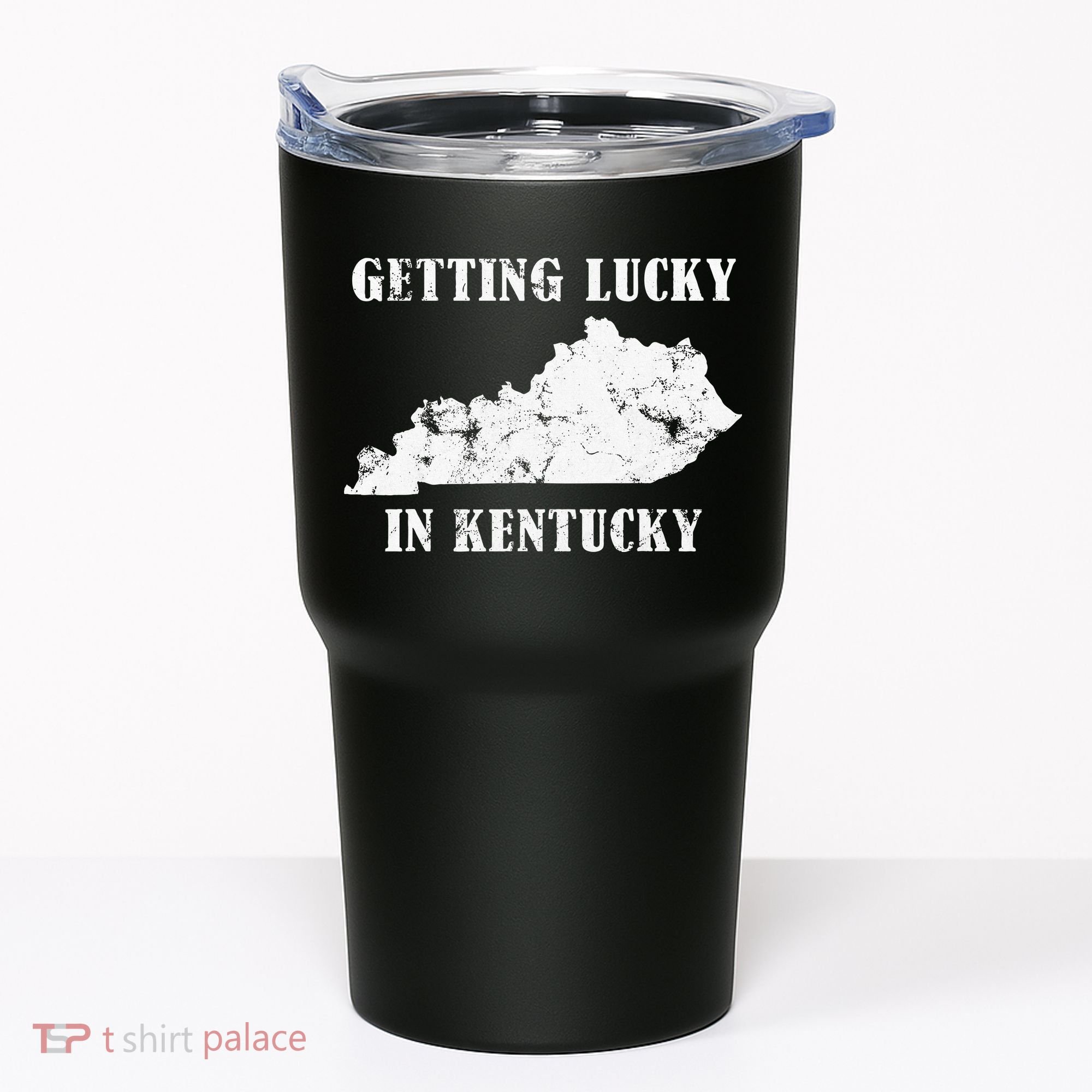 Getting Lucky In Kentucky Distressed Kentucky Tumbler