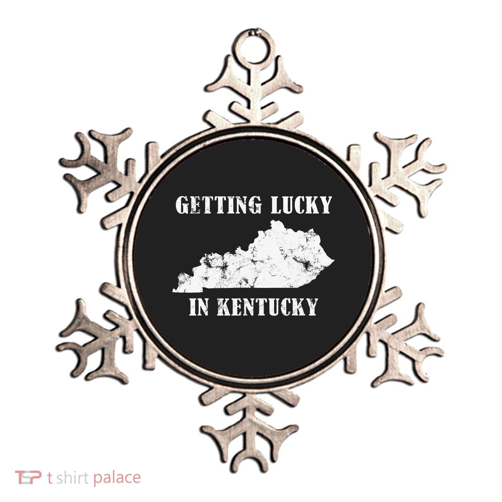 Getting Lucky In Kentucky Distressed Kentucky Ornament