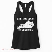 Getting Lucky In Kentucky Distressed Kentucky Women's Tank Top thumb 0