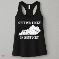 Getting Lucky In Kentucky Distressed Kentucky Women's Tank Top thumb 3