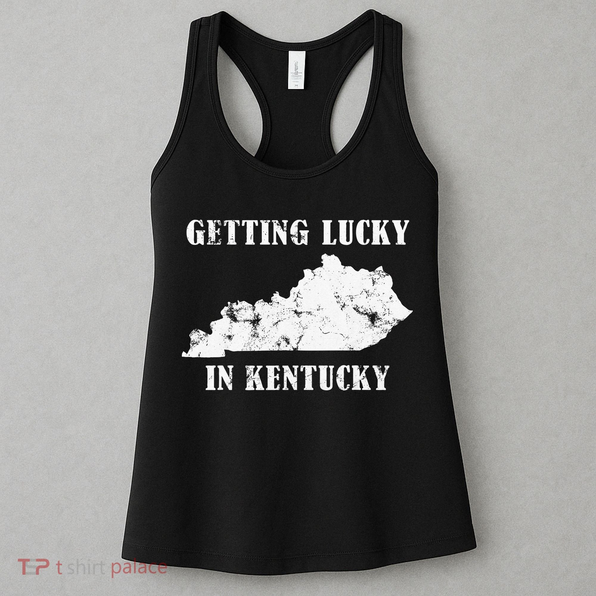 Getting Lucky In Kentucky Distressed Kentucky Women's Tank Top