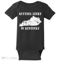 Getting Lucky In Kentucky Distressed Kentucky Baby Bodysuit thumb 0