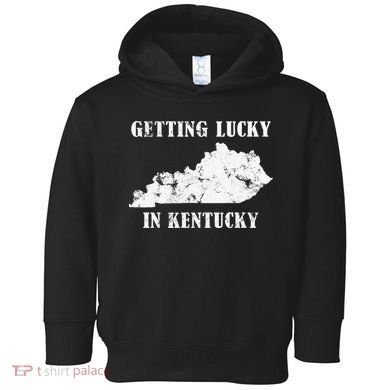 Getting Lucky In Kentucky Distressed Kentucky Toddler Hoodie