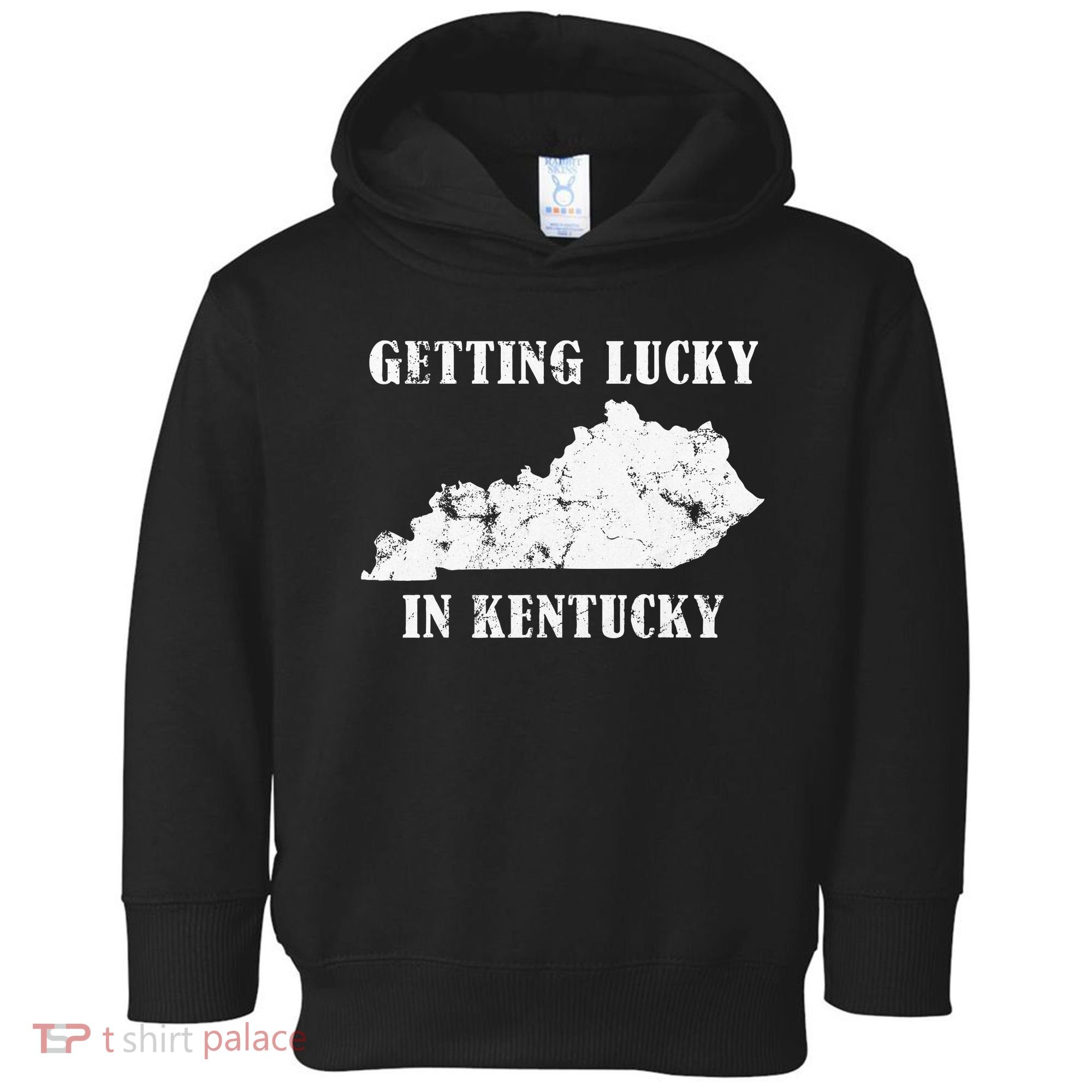 Getting Lucky In Kentucky Distressed Kentucky Toddler Hoodie