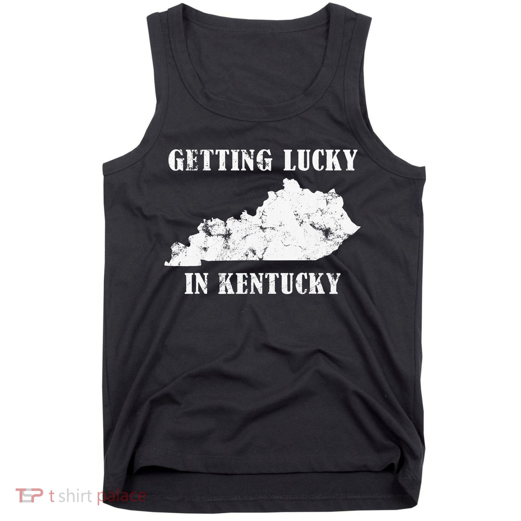 Getting Lucky In Kentucky Distressed Kentucky Tank Top