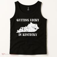 Getting Lucky In Kentucky Distressed Kentucky Tank Top thumb 2
