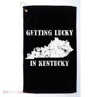 Getting Lucky In Kentucky Distressed Kentucky Golf Towel thumb 0