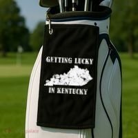 Getting Lucky In Kentucky Distressed Kentucky Golf Towel thumb 2
