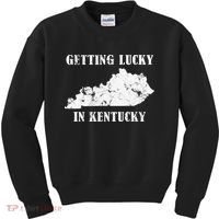Getting Lucky In Kentucky Distressed Kentucky Kids Sweatshirt thumb 0