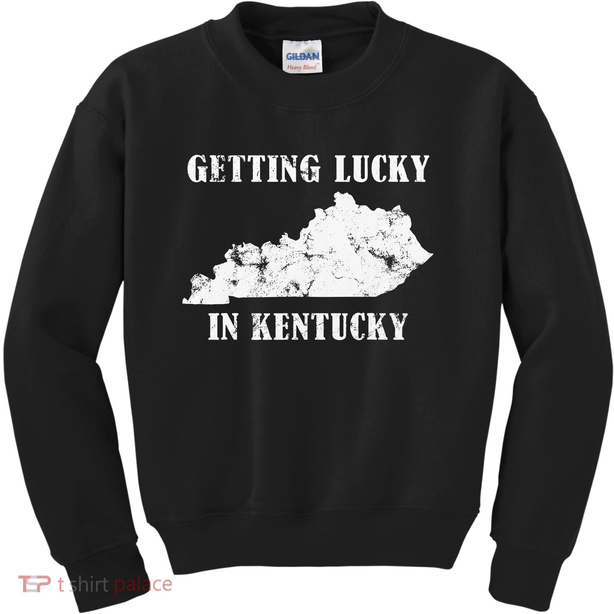 Getting Lucky In Kentucky Distressed Kentucky Kids Sweatshirt