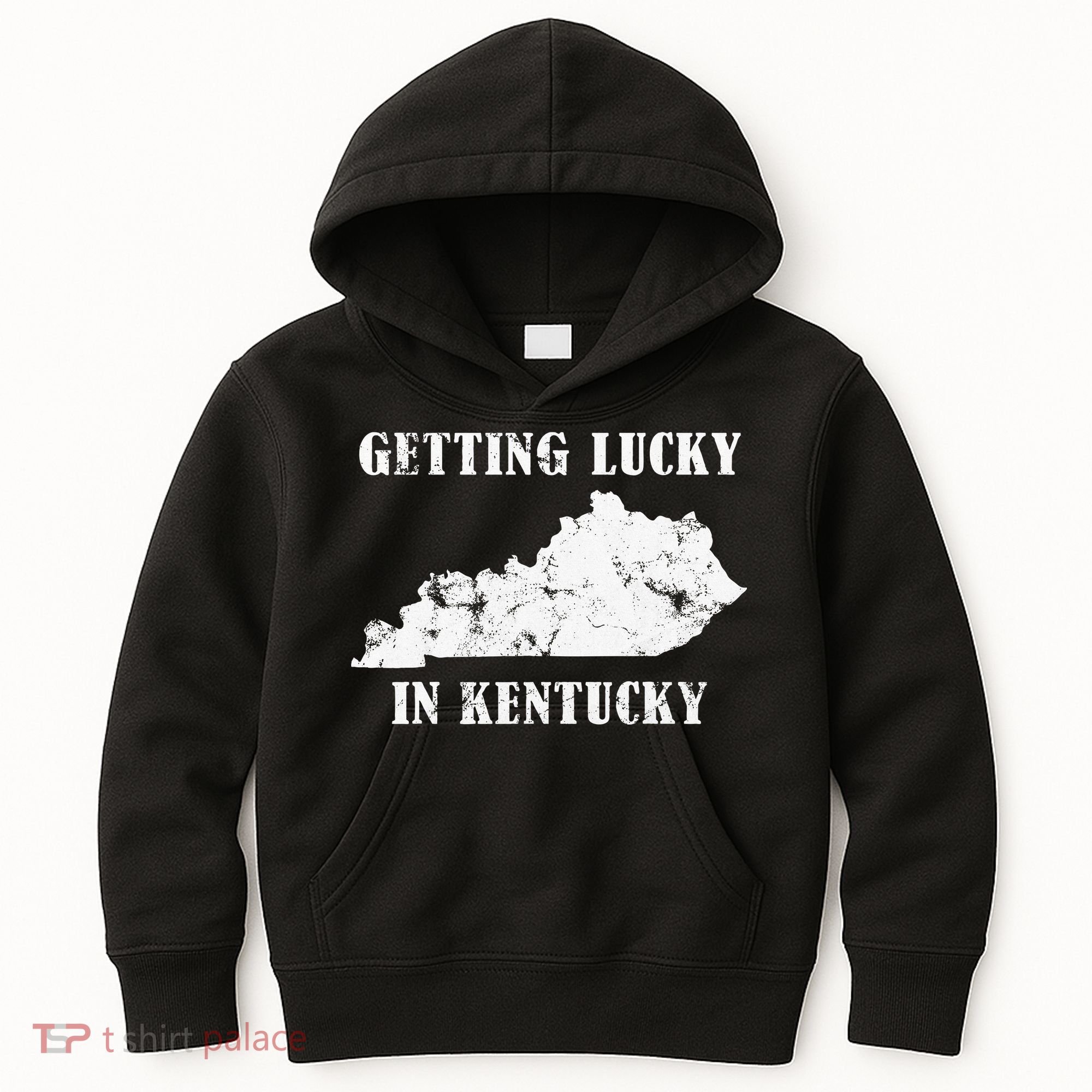 Getting Lucky In Kentucky Distressed Kentucky Kids Hoodie