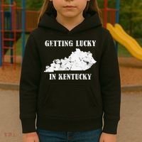 Getting Lucky In Kentucky Distressed Kentucky Kids Hoodie thumb 3