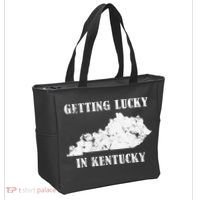 Getting Lucky In Kentucky Distressed Kentucky Tote Bag thumb 2