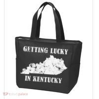 Getting Lucky In Kentucky Distressed Kentucky Tote Bag thumb 3
