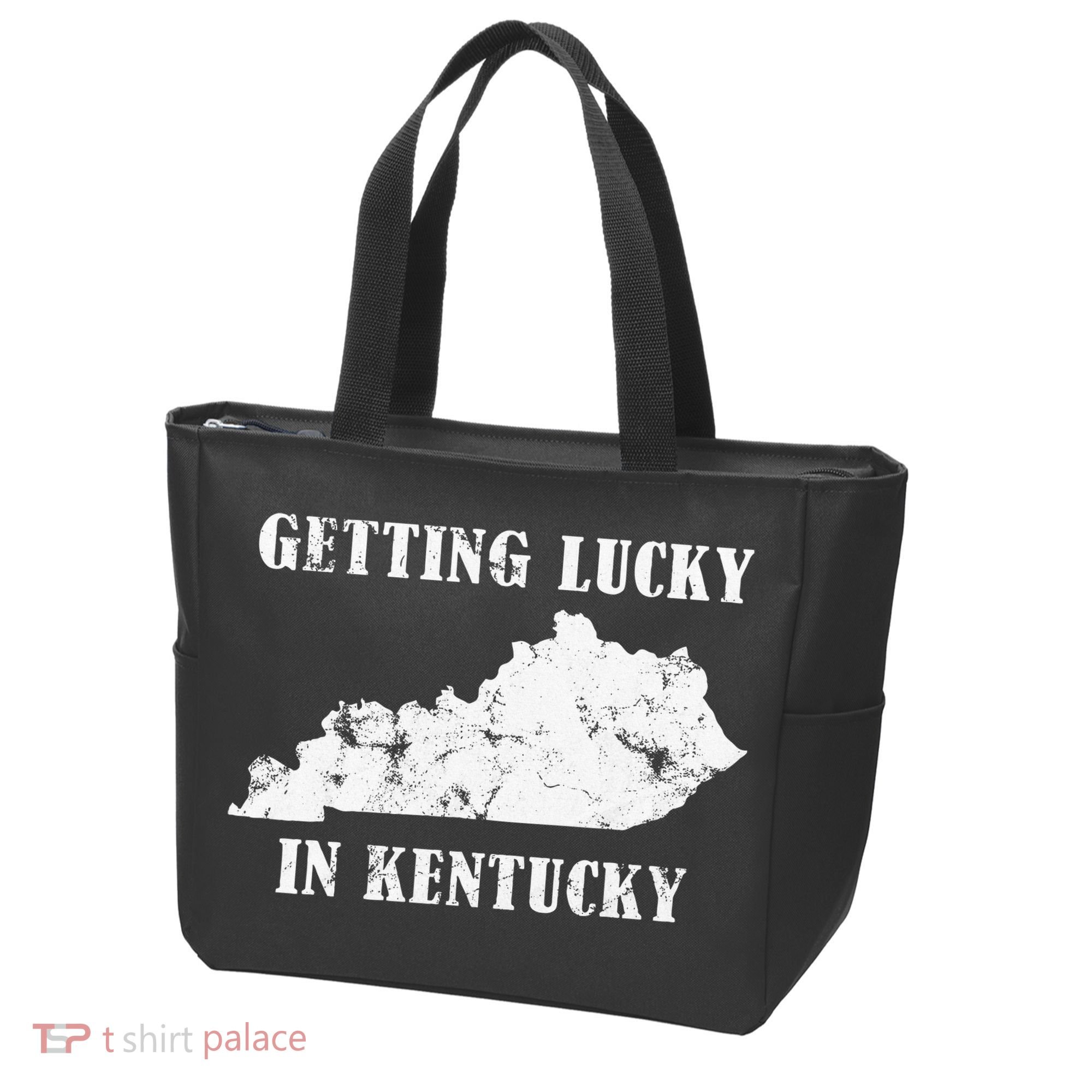 Getting Lucky In Kentucky Distressed Kentucky Tote Bag