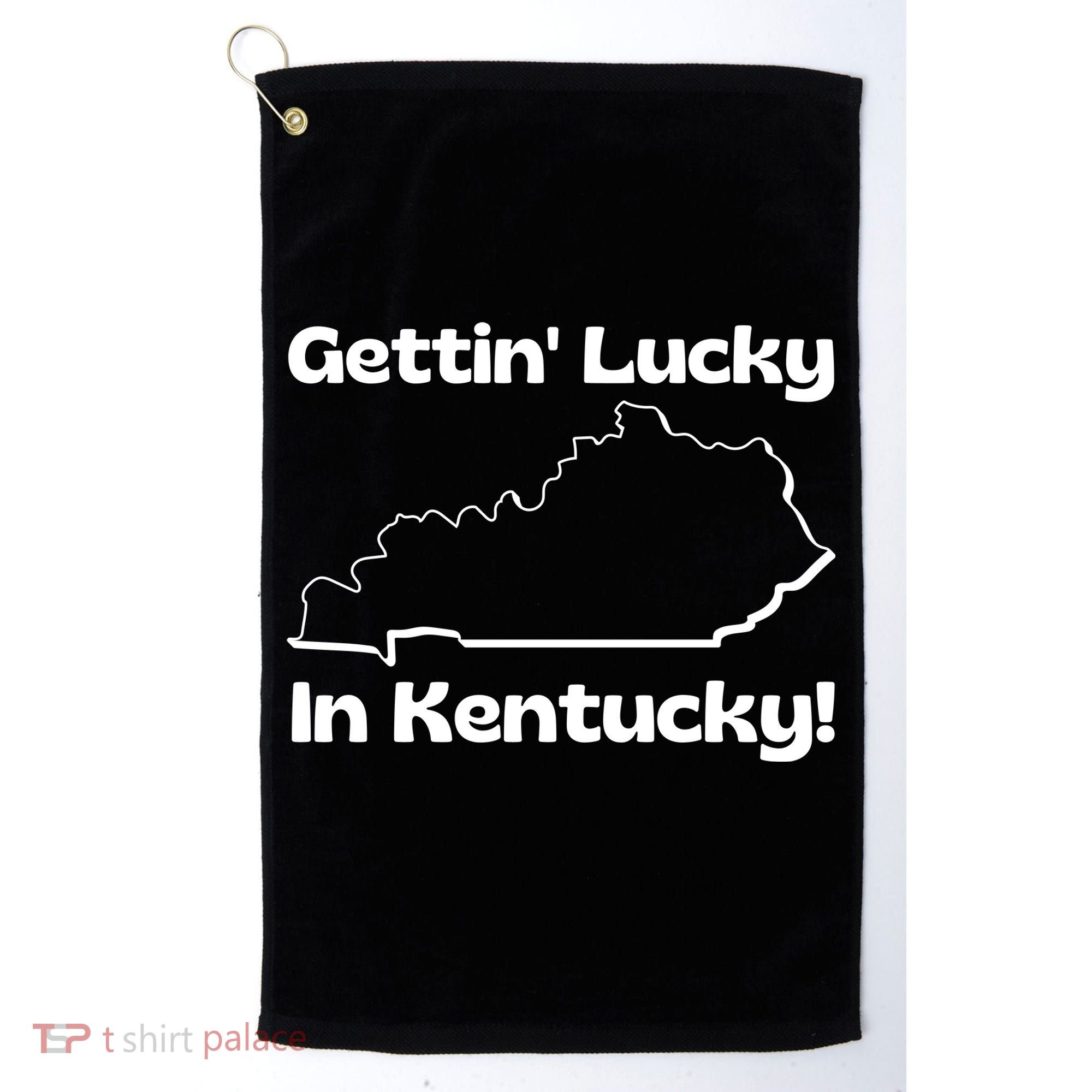 Gettin Lucky In Kentucky! School Of Rock Classic Graphic Golf Towel