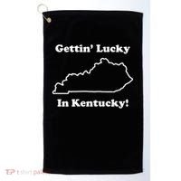 Getting Lucky In Kentucky Golf Towel thumb 0
