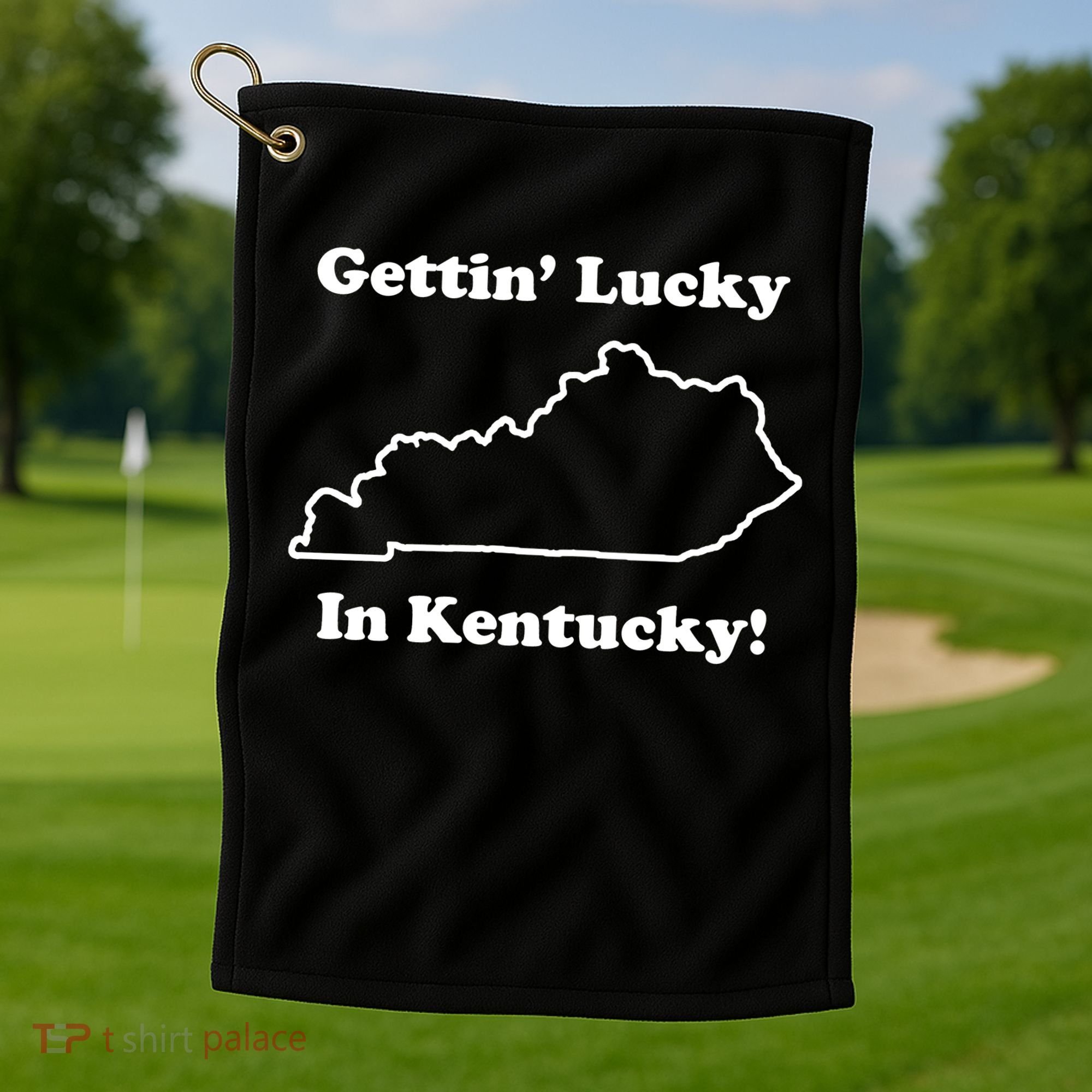 Getting Lucky In Kentucky Golf Towel