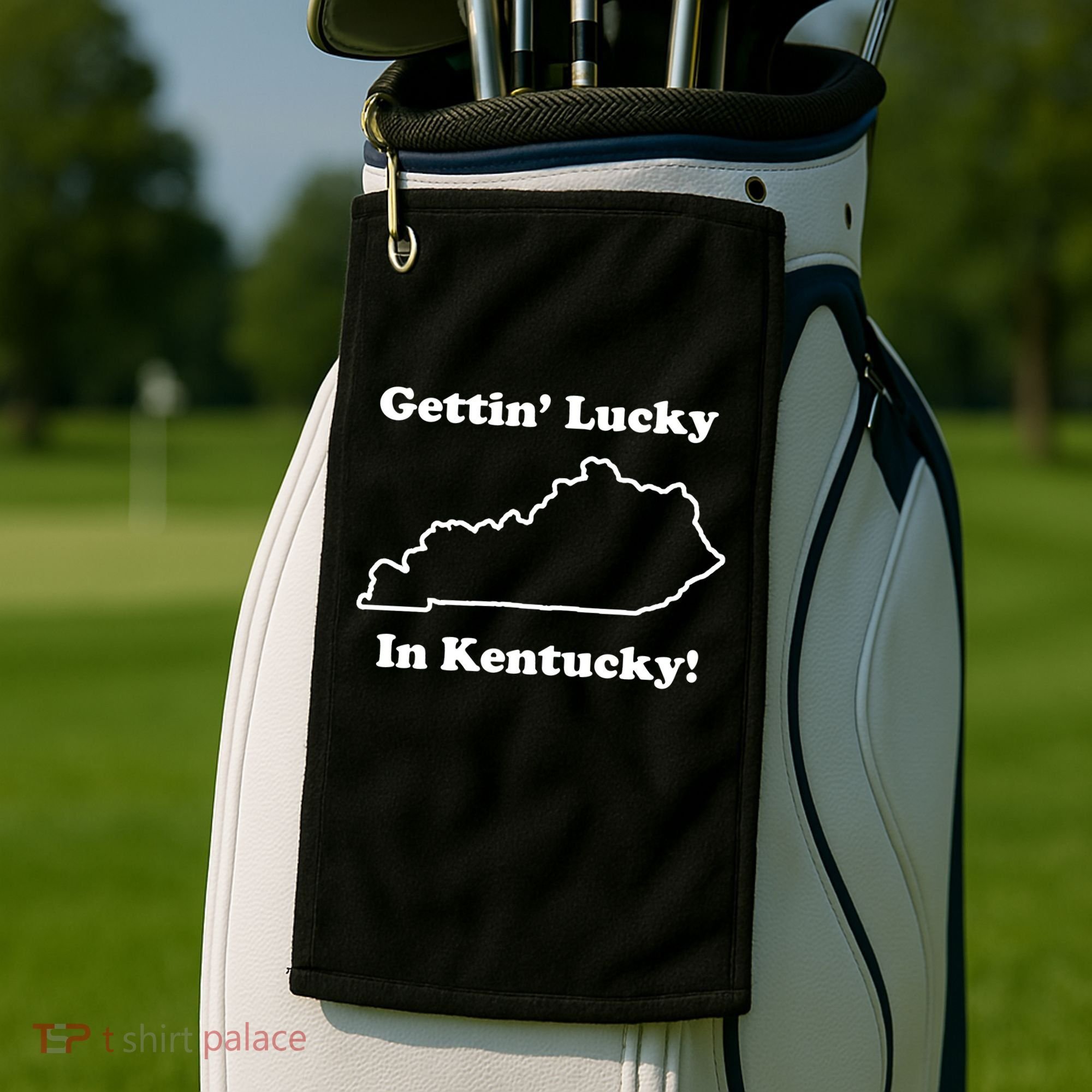 Getting Lucky In Kentucky Golf Towel