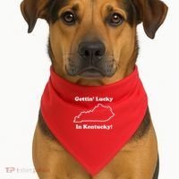 Getting Lucky In Kentucky USA-Made Doggie Bandana thumb 1