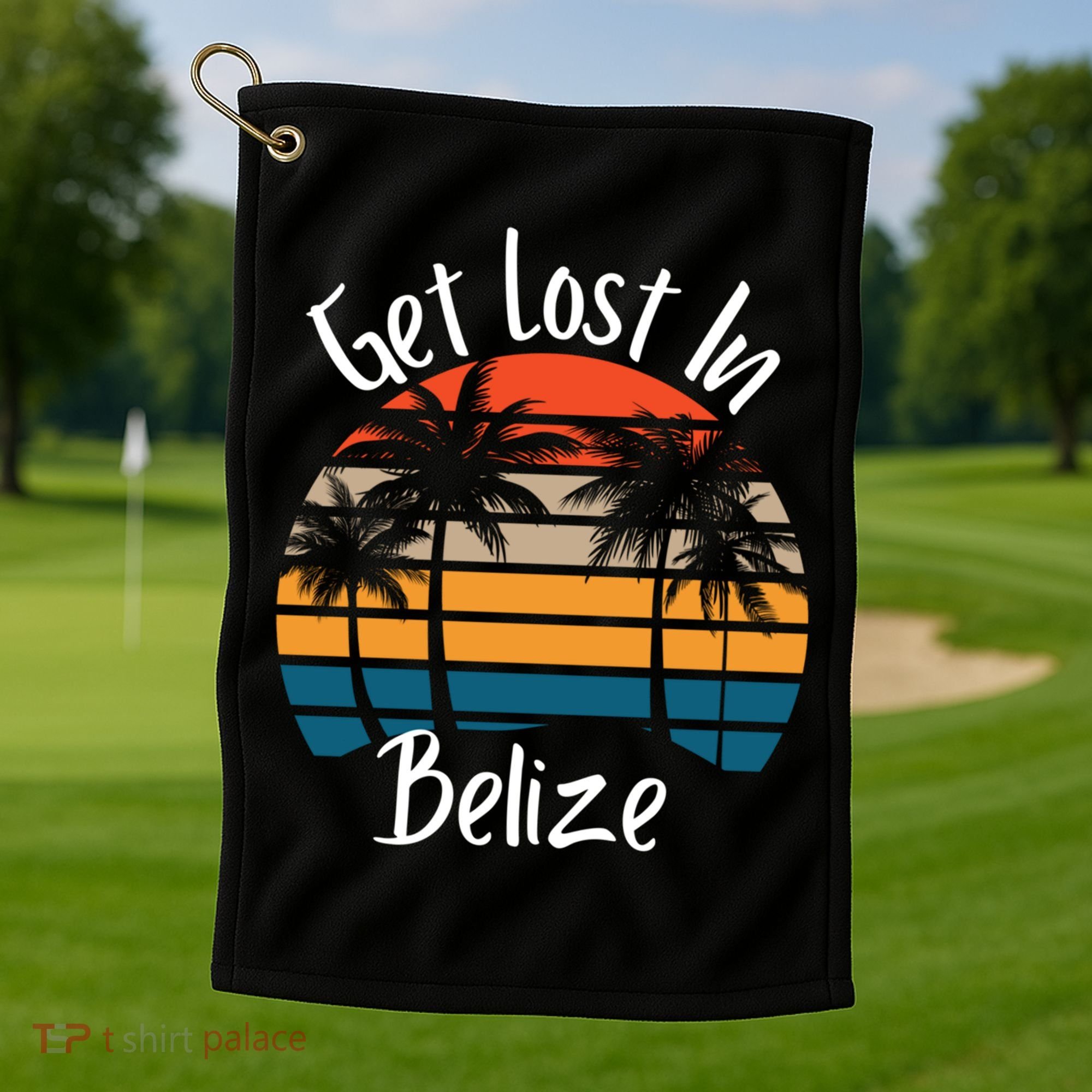 Get Lost In Belize Tropical Vacation Matching Family Trip Cool Gift Golf Towel