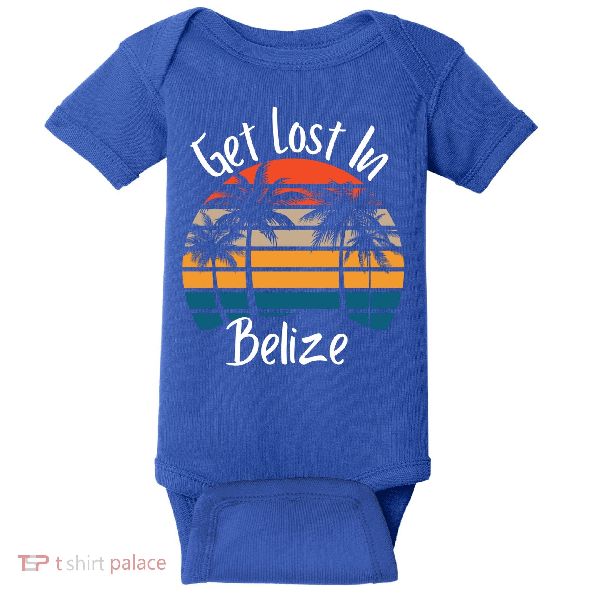 Get Lost In Belize Tropical Vacation Matching Family Trip Cool Gift Baby Bodysuit