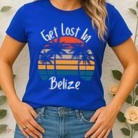 Get Lost In Belize Tropical Vacation Matching Family Trip Cool Gift Women's T-Shirt thumb 2