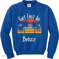 Get Lost In Belize Tropical Vacation Matching Family Trip Cool Gift Kids Sweatshirt thumb 0