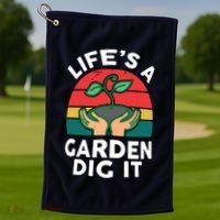 Gardenshirt Life Is Garden Dig It Women Funny Gardening Golf Towel thumb 1