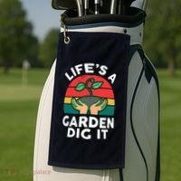 Gardenshirt Life Is Garden Dig It Women Funny Gardening Golf Towel thumb 2