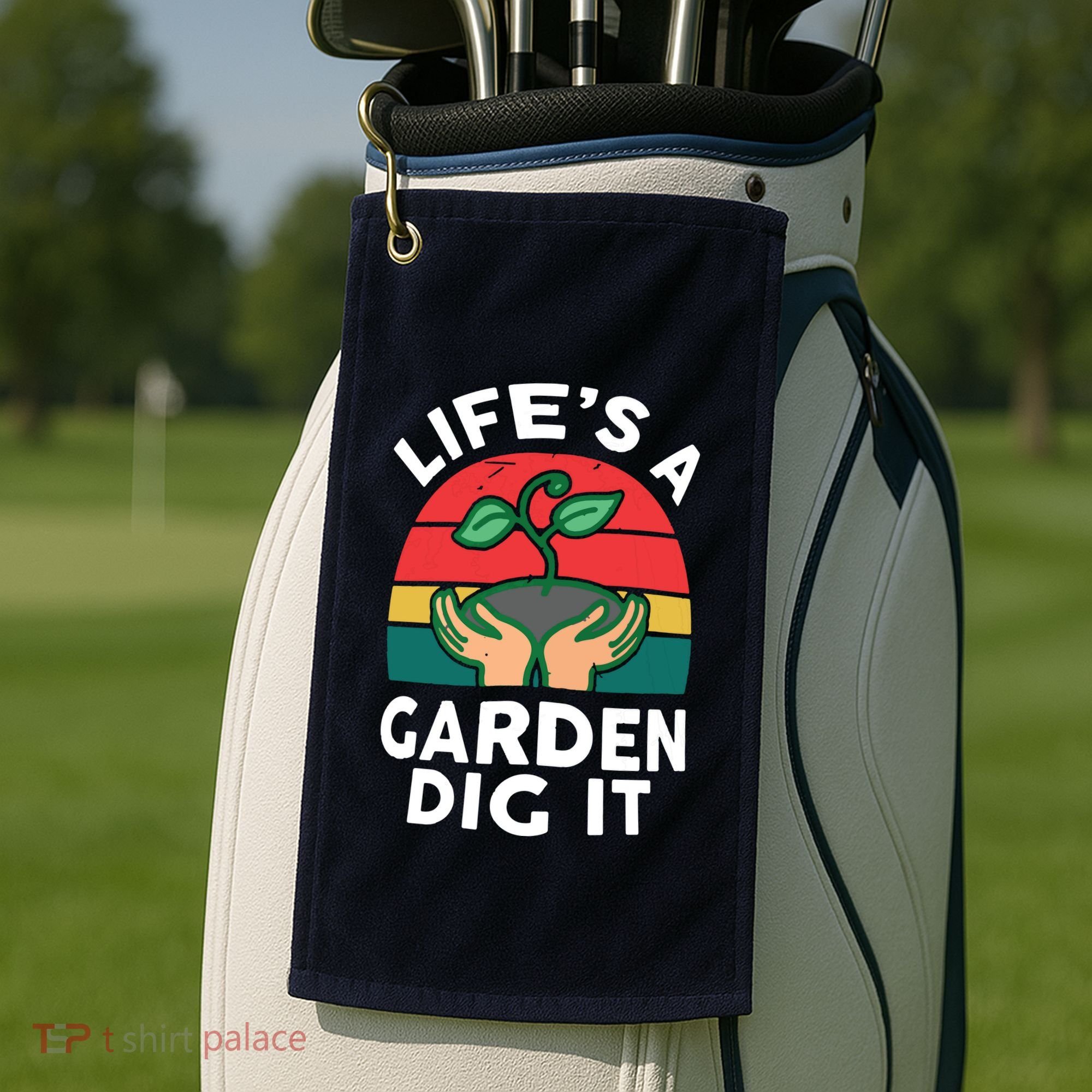 Gardenshirt Life Is Garden Dig It Women Funny Gardening Golf Towel