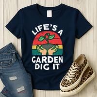 Gardenshirt Life Is Garden Dig It Women Funny Gardening Women's T-Shirt thumb 3