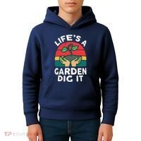 Gardenshirt Life Is Garden Dig It Women Funny Gardening Kids Hoodie thumb 4